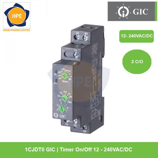 Timer On/Off 12-240VAC/DC 1CJDT0 GIC