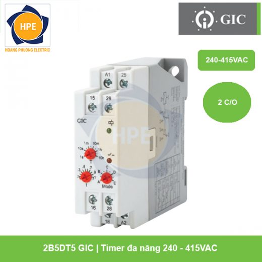 Timer đa năng 240-4150VAC 2B5DT5 GIC Timer đa năng 240-4150VAC 2B5DT5 GIC