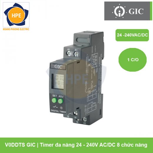 Timer đa năng 24-240V AC/DC V0DDTS GIC