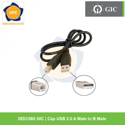 Cáp USB 2.0 A Male to B Male 28D33B0 gic