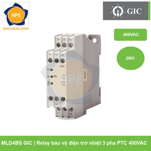 Relay bảo vệ điện trở nhiệt 3 pha PTC 400VAC MLD4BS GIC