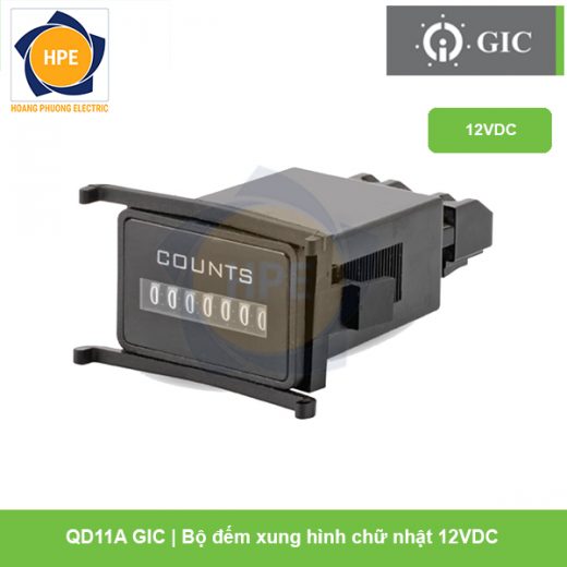 Bộ đếm xung hình chữ nhật 12VDC QD11A GIC