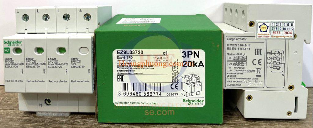 EZ9L33720 - Bộ chống sét Easy9 SPD, 3P+N, 20kA