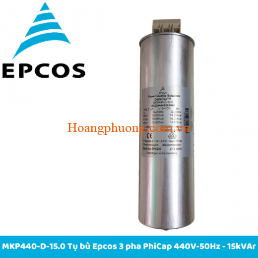 MKD440-D-15.0 - Tụ bù Epcos 3 pha 440V-50Hz-10kVAr Tụ bù 3P 15kVAr Epcos 440V-50Hz