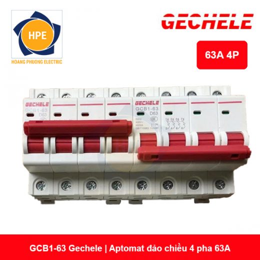 GCB1-63 4P - Aptomat đảo chiều 63A 4P Gechele
