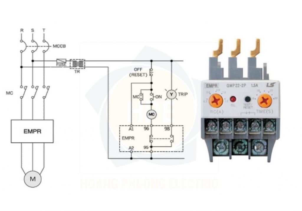 Sơ đồ mạch rơle điện tử LS GMP22-3P 0.3-1.5A