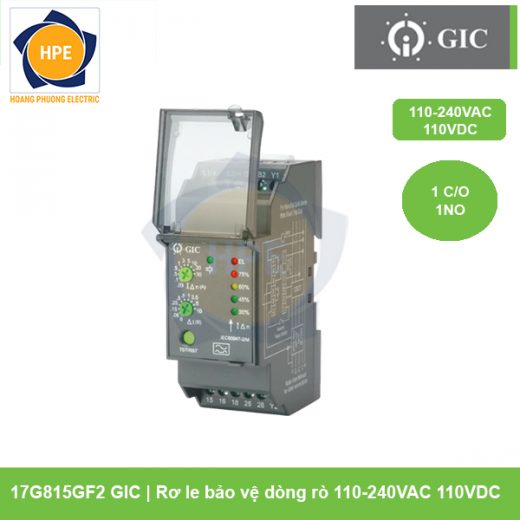 Rơ le bảo vệ dòng rò 110-240VAC 17G815GF2 GIC