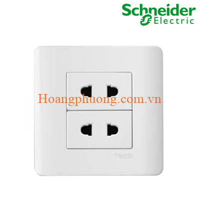 E84426U2_G19-schneider-o-cam-doi-2-chau-10a-mau-trang_400x400 Ổ cắm đôi 2 chấu E84426U2_G19 Zencelo Schneider