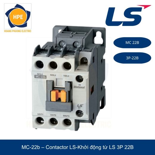 MC-22b – Contactor LS-Khởi động từ LS 3P 22B Contactor LS MC-22b Khởi động từ 3P 22A