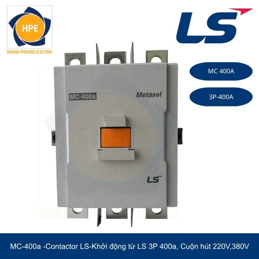 MC-400a -Contactor LS-Khởi động từ LS 3P 400a, Cuộn hút 220V,380V Contactor LS MC-400a 3P 400A cuộn hút 220V/380V