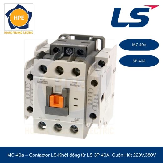 Contactor LS MC-40a 3P 40A cuộn hút 220V/380V