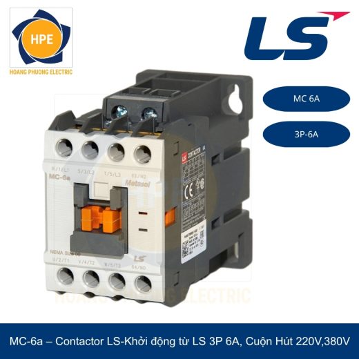 Contactor LS MC-6a 3P 6A cuộn hút 220V/380V