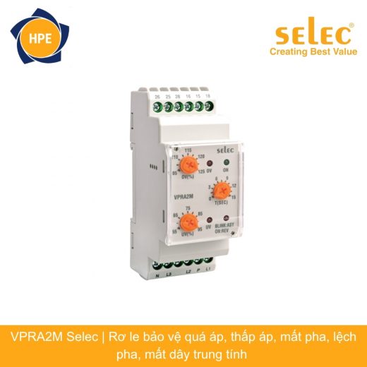 VPRA2M Selec rơ le bảo vệ điện áp