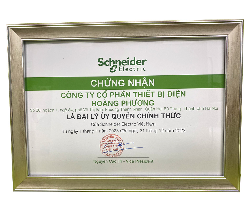Đại lý phân phối thiết bị điện Schneider chính hãng tại Hà Nội và các tỉnh khu vực miền Bắc uy tín chất lượng chiết khấu cao.