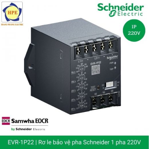 EVR-1P22 Rơ le bảo vệ pha Schneider 1 pha 220V
