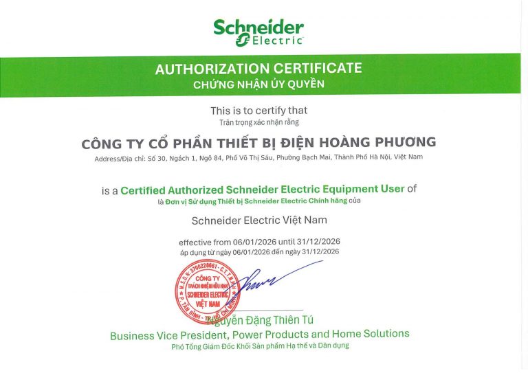 NHÀ PHÂN PHỐI THIẾT BỊ ĐIỆN SCHNEIDER CHÍNH HÃNG TẠI VIỆT NAM