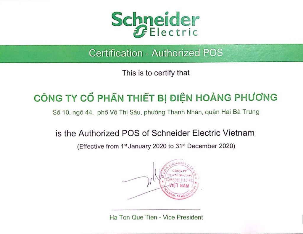 Đại lý thiết bị điện schneider tại hà nội