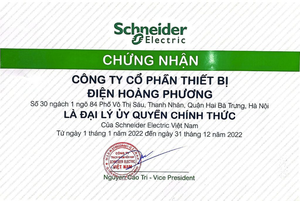 Đại lý thiết bị điện schneider tại hà nội