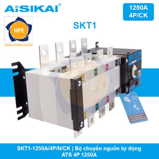 Bộ chuyển nguồn tự động ATS 4P 1250A AISIKAI SKT1 SKT1-1250A/4P/N/CK - Chuyển nguồn tự động ATS 4P 1250A