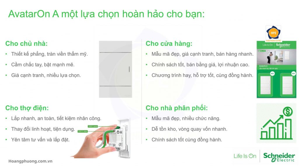 Công tắc ổ cắm AvatarOn A Schneider