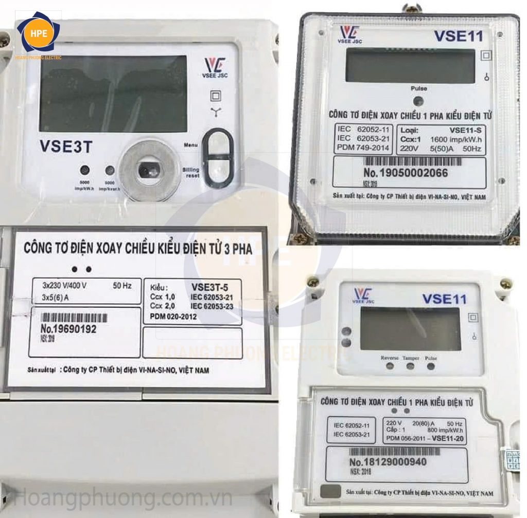 Công tơ điện tử Vinasino – Phân phối chính hãng tại Thiết bị điện Hoàng Phương