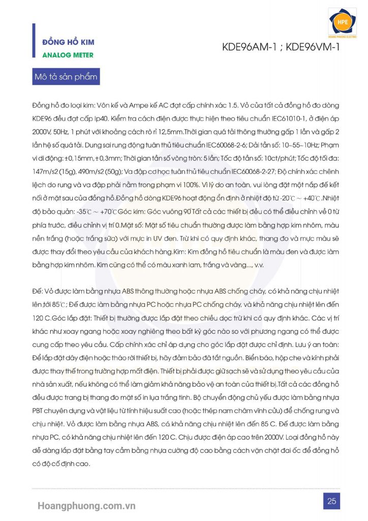 Thiết bị điện KDE là thương hiệu Việt Nam chuyên về thiết bị đo lường, biến dòng điện (CT), đồng hồ điện và thiết bị giám sát.