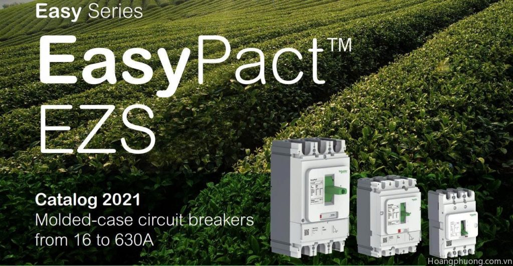 MCCB Schneider EasyPact EZS (100A – 630A) – aptomat khối kinh tế, dòng cắt 25–50kA, bảo vệ quá tải & ngắn mạch an toàn. Phân phối chính hãng tại Thiết bị điện Hoàng Phương, CO-CQ đầy đủ, giá tốt.