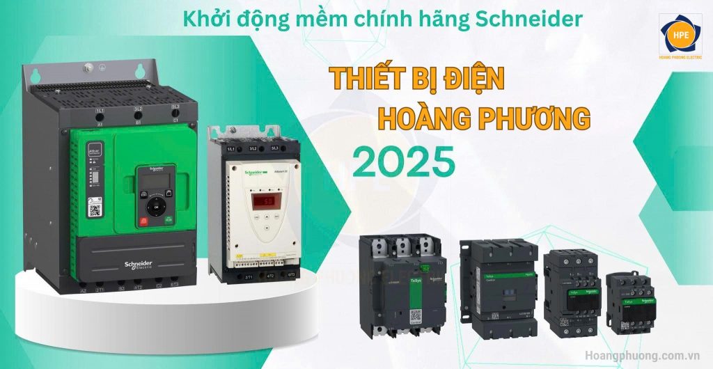 Khởi động mềm Schneider ATS22 và ATS480 chính hãng tại Thiết bị điện Hoàng Phương – giải pháp khởi động động cơ êm ái, bảo vệ thông minh, hiệu quả cho công nghiệp.