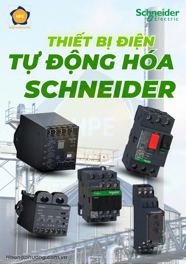 Thiết bị tự động hóa Schneider chính hãng tại Việt Nam – contactor, rơ le, biến tần, PLC, đồng hồ đo điện. Phân phối bởi Thiết bị điện Hoàng Phương, đại lý ủy quyền Schneider Electric.