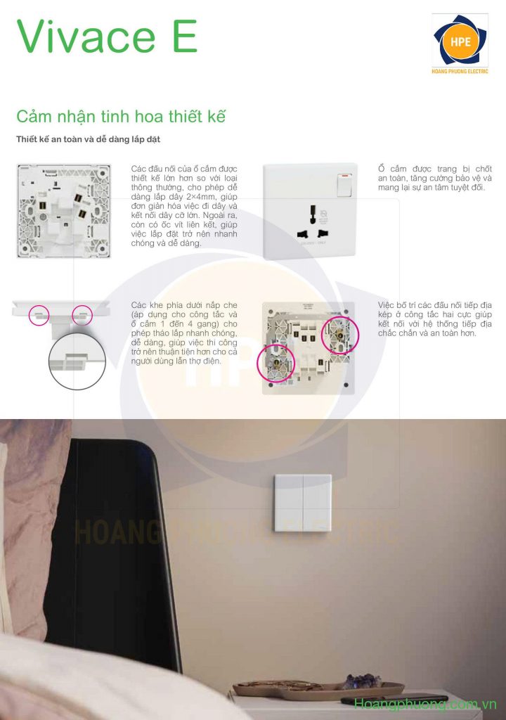 Công tắc ổ cắm Vivace E Schneider – Thiết kế phẳng tinh tế, an toàn tuyệt đối, độ bền >40.000 lần bật/tắt, tích hợp USB sạc nhanh, phù hợp từ nhà ở đến khách sạn.