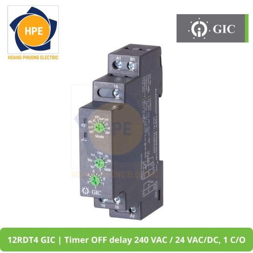 12RDT4 GIC Timer OFF delay 240 VAC 24 VACDC