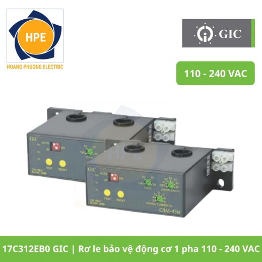 17C312EB0 GIC Rơ le bảo vệ động cơ 1 pha 110 - 240 VAC