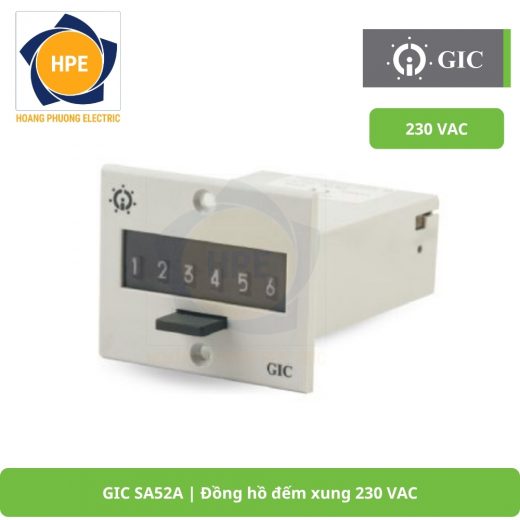 GIC SA52A Đồng hồ đếm xung 230 VAC