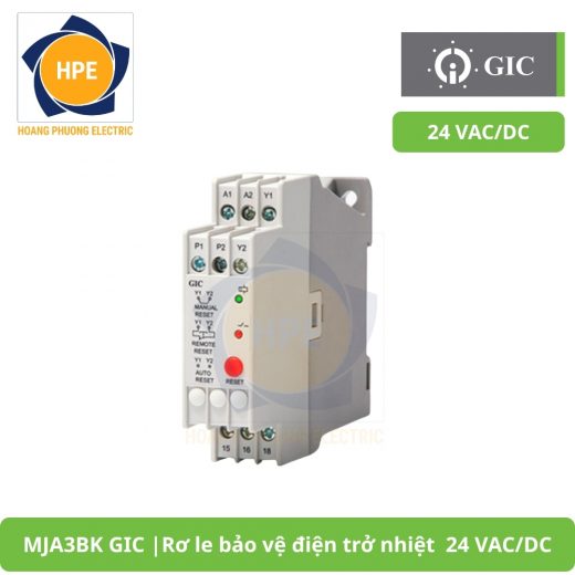 MJA3BK GIC Rơ le bảo vệ điện trở nhiệt 24 VACDC