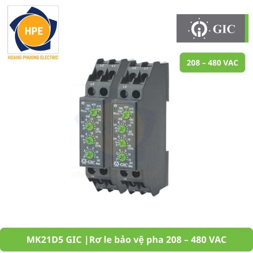 MK21D5 GIC Rơ le bảo vệ pha 208 – 480 VAC MK21D5 GIC Rơ le bảo vệ pha 208 – 480 VAC