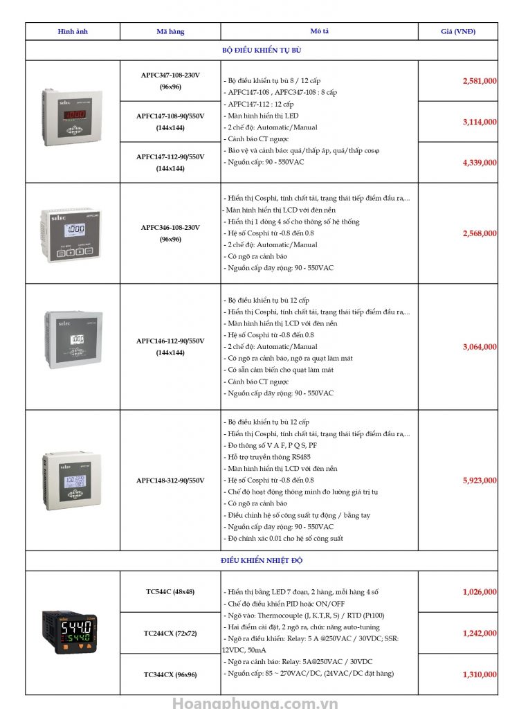 Thiết bị điện Selec chính hãng tại Việt Nam