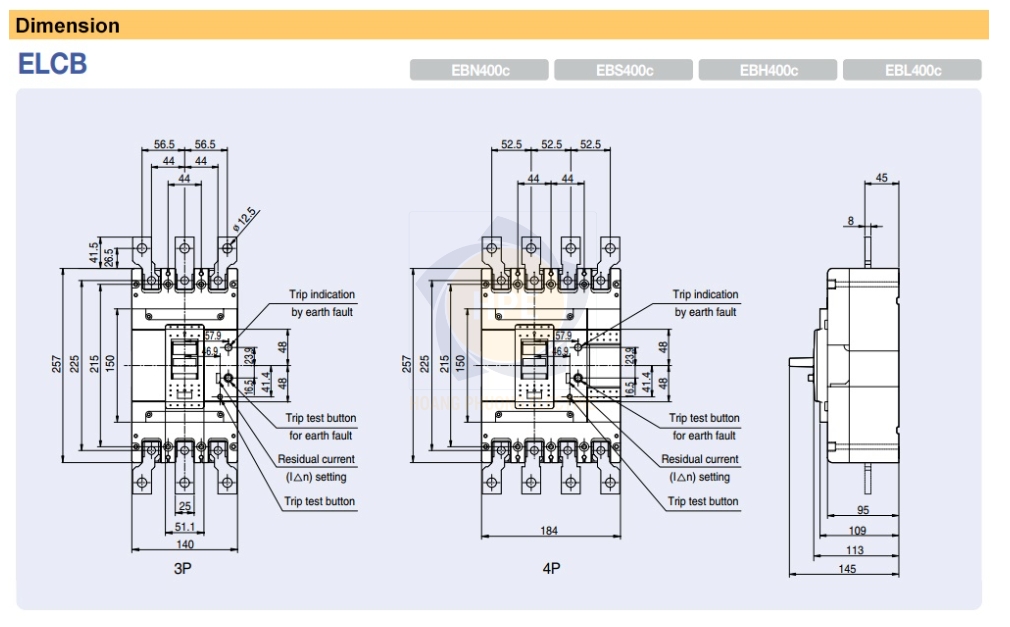 Kích thước EBN403c