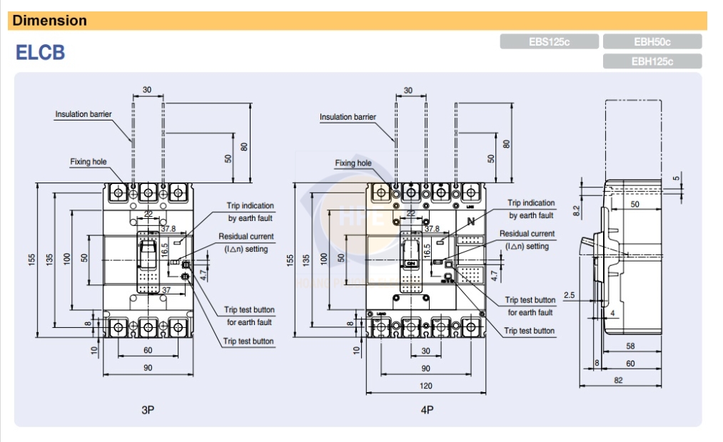 Kích thước EBS104c