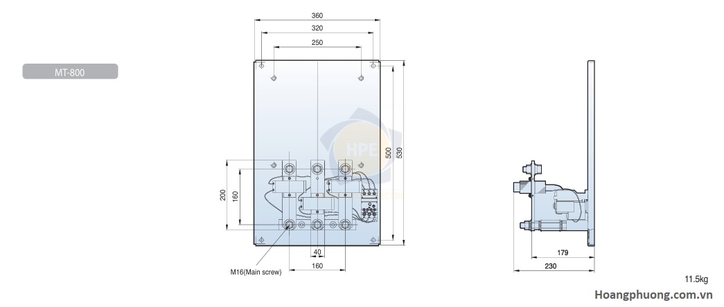 Kích thước mt-800